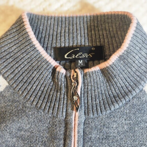 Gess Women's Sleeveless Wool & Cashmere Vest with Zip, Size M - Picture 2 of 10